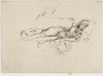 Figura nuda reclinata, c.1885-88 da James Abbott McNeill Whistler